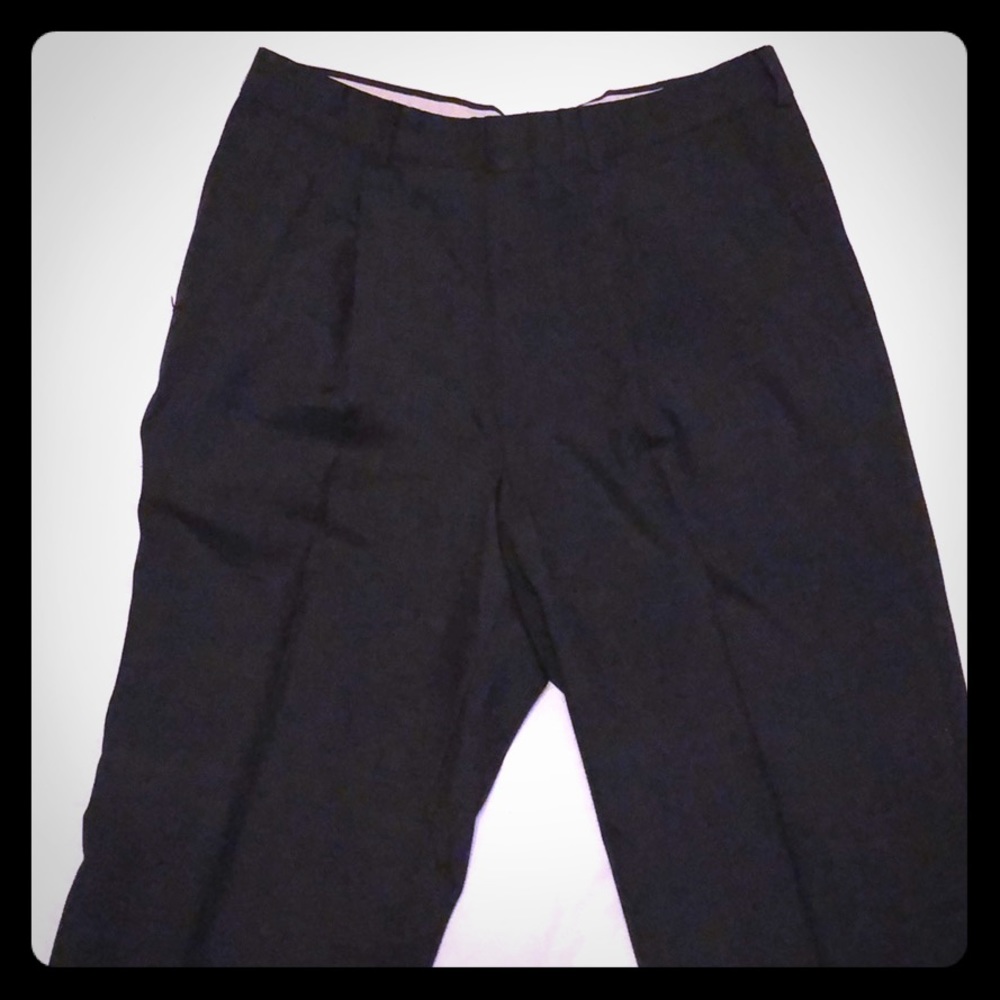 Men’s dark gray pants.